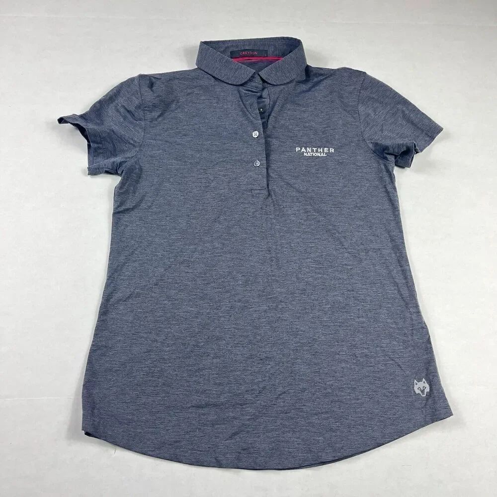 Greyson Womens Golf Polo Shirt Blue Short Sleeve Quick Dry Performance Top SMALL
